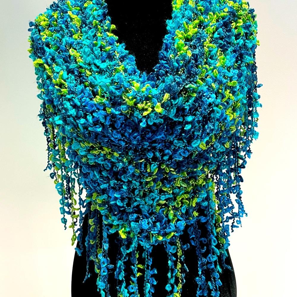 Beautiful multi colored hand made shawl